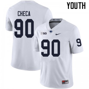 Youth Rafael Checa White Penn State College Football #90 Jersey 659049-622