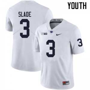 Youth Ricky Slade White Penn State Nittany Lions College Football #3 Jersey 651986-249