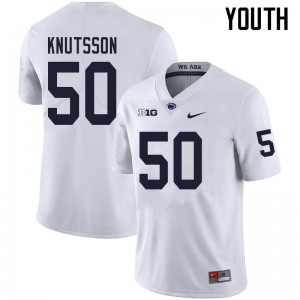 Youth WIll Knutsson White Penn State College Football #50 Jersey 442137-436