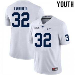 Youth Dylan Farronato White Penn State Nittany Lions College Football #32 Jersey 110317-305