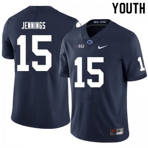 Youth Enzo Jennings Navy PSU College Football #15 Jersey 702108-766
