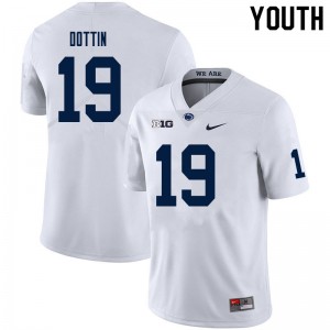 Youth Jaden Dottin White Penn State Nittany Lions College Football #19 Jersey 491054-484