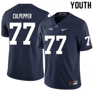 Youth Judge Culpepper Navy PSU College Football #77 Jersey 389752-532