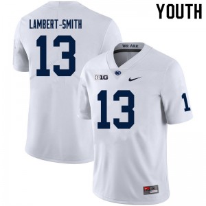 Youth KeAndre Lambert-Smith White Penn State College Football #13 Jersey 294939-502