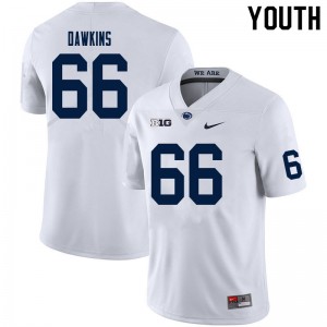 Youth Nick Dawkins White PSU College Football #66 Jersey 382987-193