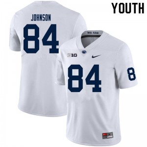 Youth Theo Johnson White PSU College Football #84 Jersey 909429-620