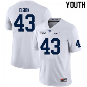 Youth Tyler Elsdon White Penn State College Football #43 Jersey 500848-324