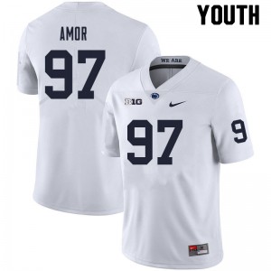 Youth Barney Amor White PSU College Football #97 Jersey 643582-392