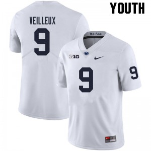 Youth Christian Veilleux White Nittany Lions College Football #9 Jersey 880849-290