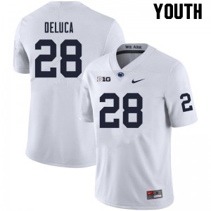 Youth Dominic DeLuca White PSU College Football #28 Jersey 547085-429
