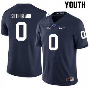 Youth Jonathan Sutherland Navy PSU College Football #0 Jersey 622613-276