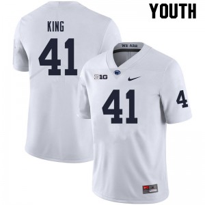 Youth Kobe King White Nittany Lions College Football #41 Jersey 346065-982