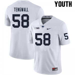 Youth Landon Tengwall White Penn State College Football #58 Jersey 106421-544