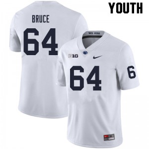 Youth Nate Bruce White Nittany Lions College Football #64 Jersey 836471-528