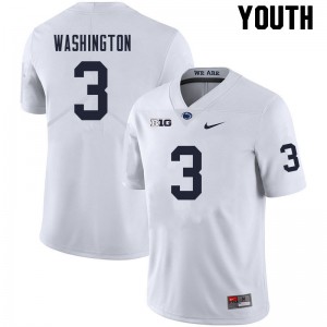 Youth Parker Washington White Penn State College Football #3 Jersey 517052-305