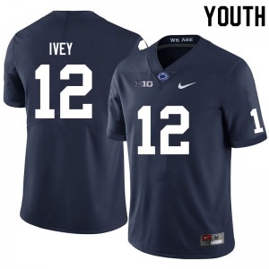 Youth Anthony Ivey Navy PSU College Football #12 Jersey 602304-237