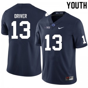 Youth Cristian Driver Navy Penn State College Football #13 Jersey 132610-165