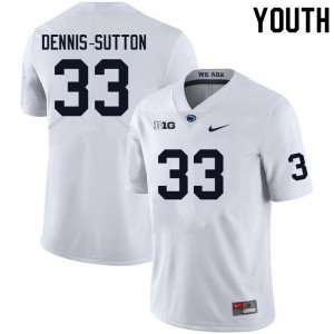Youth Dani Dennis-Sutton White Penn State Nittany Lions College Football #33 Jersey 373491-502