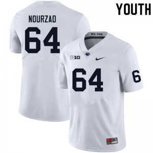 Youth Hunter Nourzad White Penn State College Football #64 Jersey 306576-530