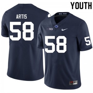 Youth Kaleb Artis Navy Penn State Nittany Lions College Football #58 Jersey 342243-984