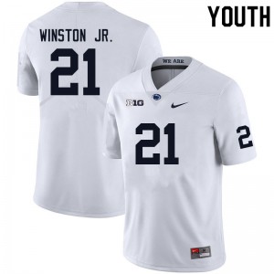 Youth Kevin Winston Jr. White Nittany Lions College Football #21 Jersey 459695-172
