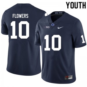 Youth Mehki Flowers Navy Nittany Lions College Football #10 Jersey 815257-194