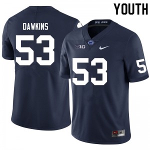 Youth Nick Dawkins Navy Nittany Lions College Football #53 Jersey 185866-678