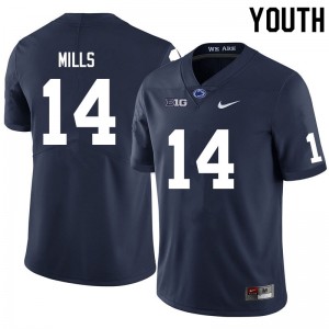 Youth Tyrece Mills Navy Penn State Nittany Lions College Football #14 Jersey 246294-238