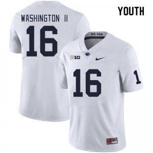 Youth Elliot Washington II White Nittany Lions College Football #16 Jersey 400459-246
