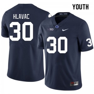 Youth George Hlavac Navy PSU College Football #30 Jersey 235847-227