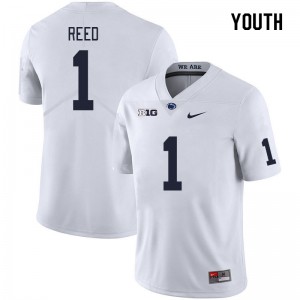 Youth Jaylen Reed White PSU College Football #1 Jersey 510608-665