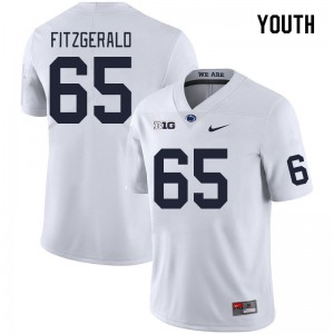 Youth Jim Fitzgerald White Penn State Nittany Lions College Football #65 Jersey 909382-787