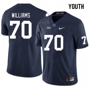 Youth J'ven Williams Navy Nittany Lions College Football #70 Jersey 569898-351