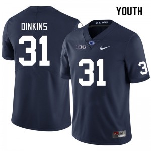 Youth Kolin Dinkins Navy PSU College Football #31 Jersey 727973-286