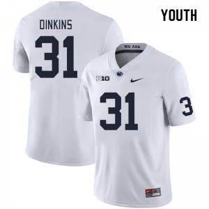 Youth Kolin Dinkins White Penn State College Football #31 Jersey 882738-838