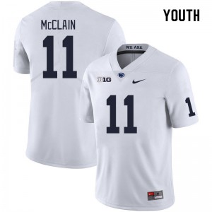 Youth Malik McClain White PSU College Football #11 Jersey 497116-856