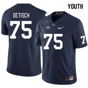 Youth Matt Detisch Navy PSU College Football #75 Jersey 590051-773