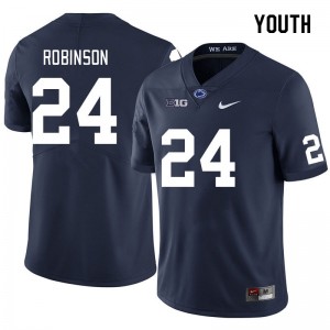 Youth Ta'Mere Robinson Navy Penn State College Football #24 Jersey 666497-258