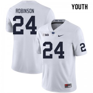 Youth Ta'Mere Robinson White PSU College Football #24 Jersey 501656-493