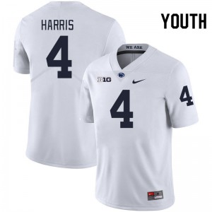 Youth A.J. Harris White PSU College Football #4 Jersey 539870-316