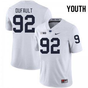 Youth Andrew Dufault White Penn State Nittany Lions College Football #92 Jersey 443970-532