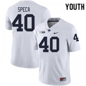Youth Anthony Speca White Penn State Nittany Lions College Football #40 Jersey 646455-314