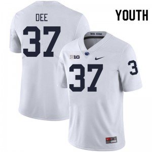 Youth Beckham Dee White Penn State Nittany Lions College Football #37 Jersey 434781-311