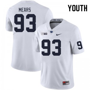 Youth Bobby Mears White Penn State Nittany Lions College Football #93 Jersey 565596-478
