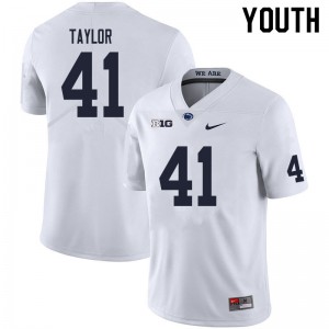 Youth Brandon Taylor White Penn State Nittany Lions College Football #41 Jersey 714224-693