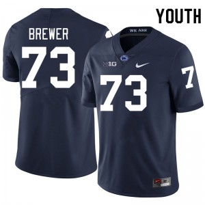 Youth Caleb Brewer Navy PSU College Football #73 Jersey 923473-581