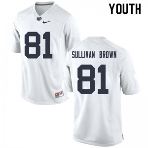 Youth Cameron Sullivan-Brown White PSU College Football #81 Jersey 577729-325