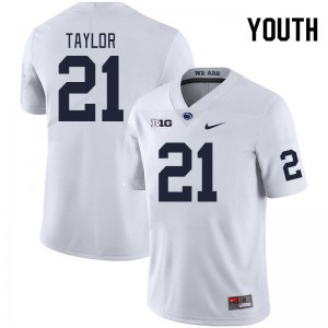 Youth Carmelo Taylor White Penn State College Football #21 Jersey 714118-266