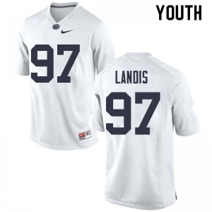 Youth Carson Landis White Nittany Lions College Football #97 Jersey 354731-950