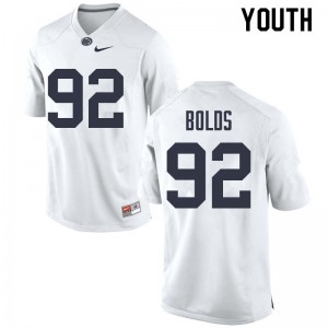 Youth Corey Bolds White Nittany Lions College Football #92 Jersey 978046-146